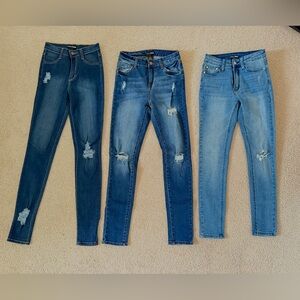 Fashionnova set of 3 skinny jeans